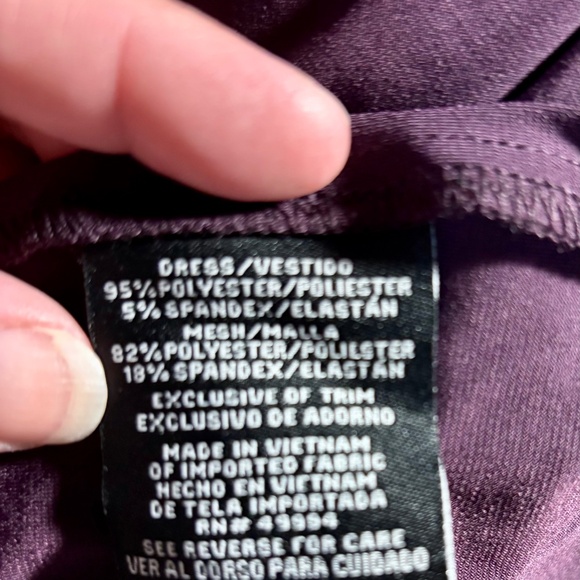 Purple  Floor Length Plus Dress - Picture 8 of 8